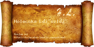 Holecska László névjegykártya
