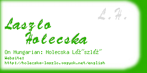 laszlo holecska business card